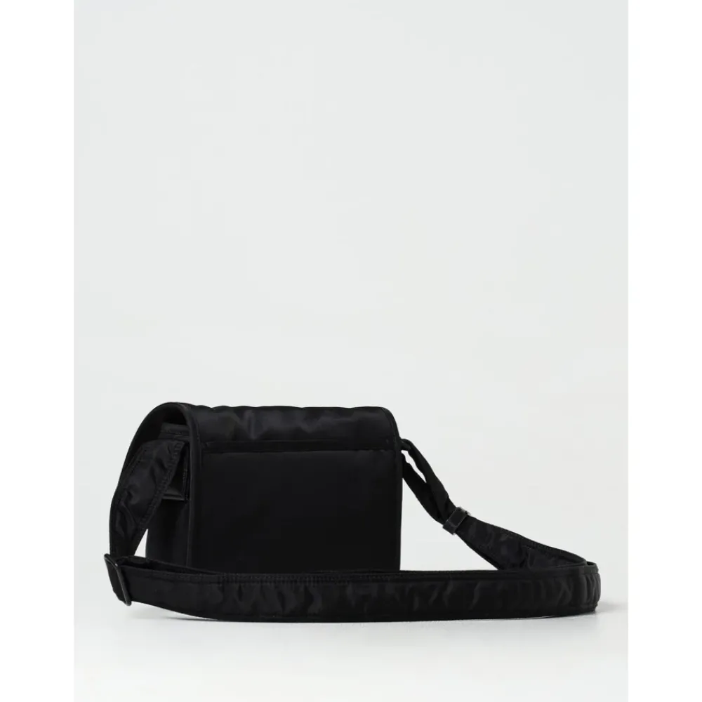 Heren Saint Laurent Tassen^Nylon Crossbody Tas met Buitenzak