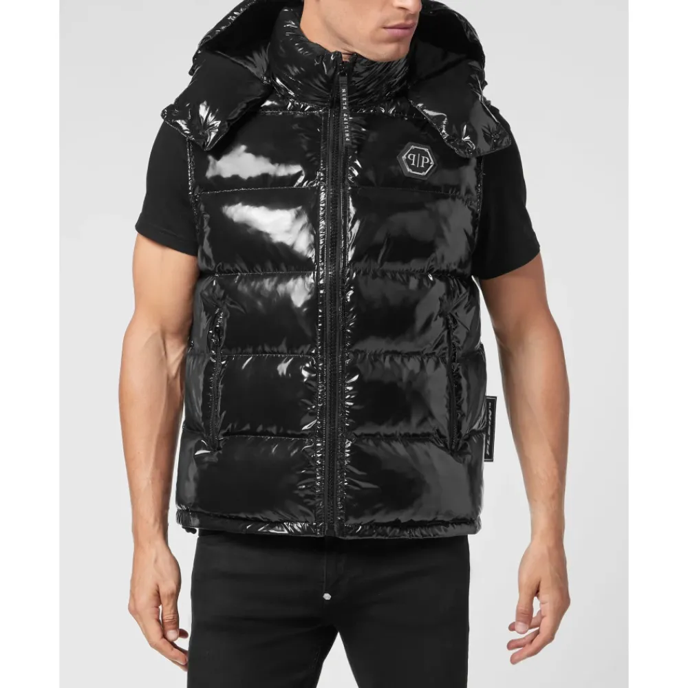 Heren Philipp Plein Jassen^Nylon Down Jacket Vest