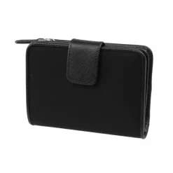 DAMES Prada Nylon en lederen Franse portemonnee