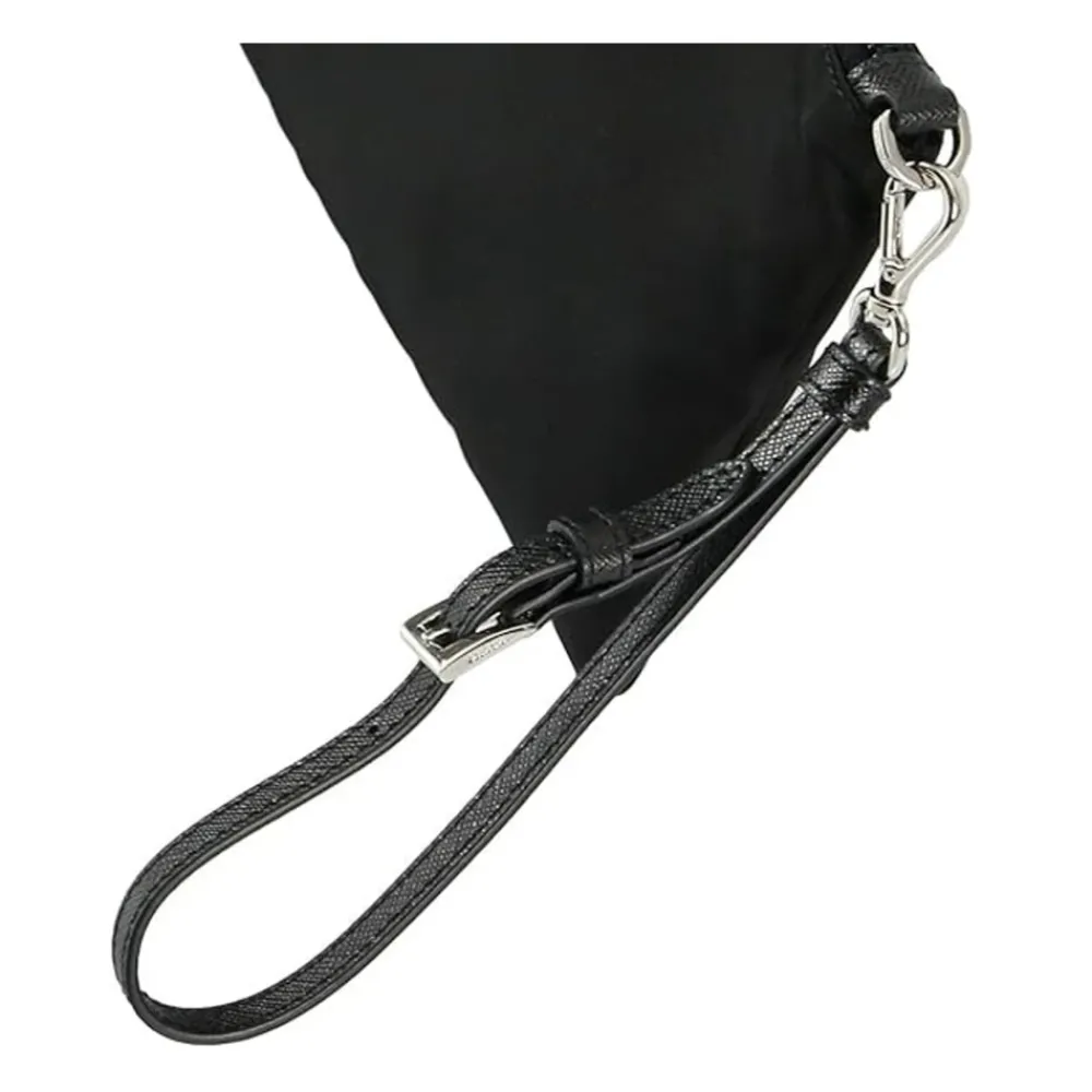 DAMES Prada Clutches^Nylon Polsclutch met Logo Plaque