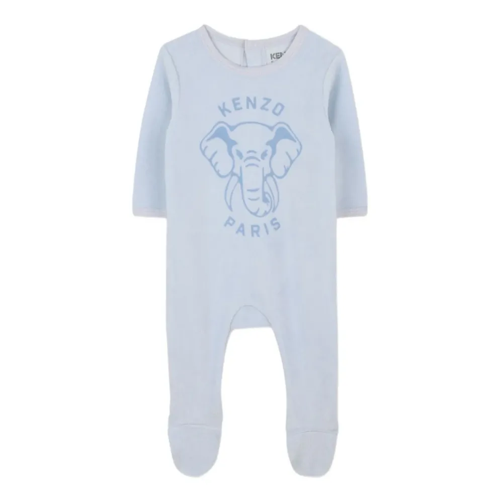 Kenzo Bodysuits & Sets^Olifantprint Beanie en Slabbetje Set
