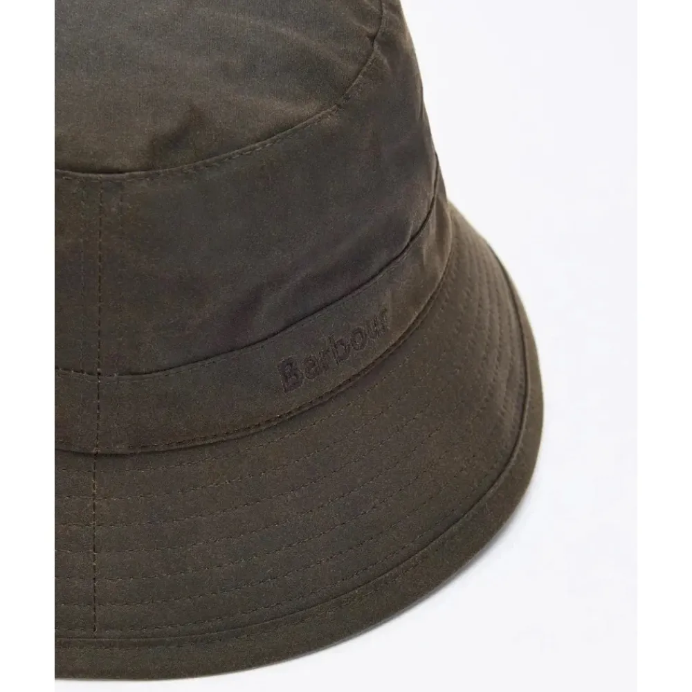 DAMES Barbour Olijf Wax Bucket Hat