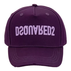 Heren Dsquared2 Petten^Omgekeerd Logo Katoenen Baseballpet