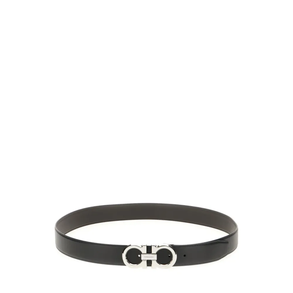 Heren Ferragamo Omkeerbare en verstelbare Gancini riem