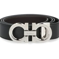 Heren Ferragamo Omkeerbare en verstelbare Gancini riem