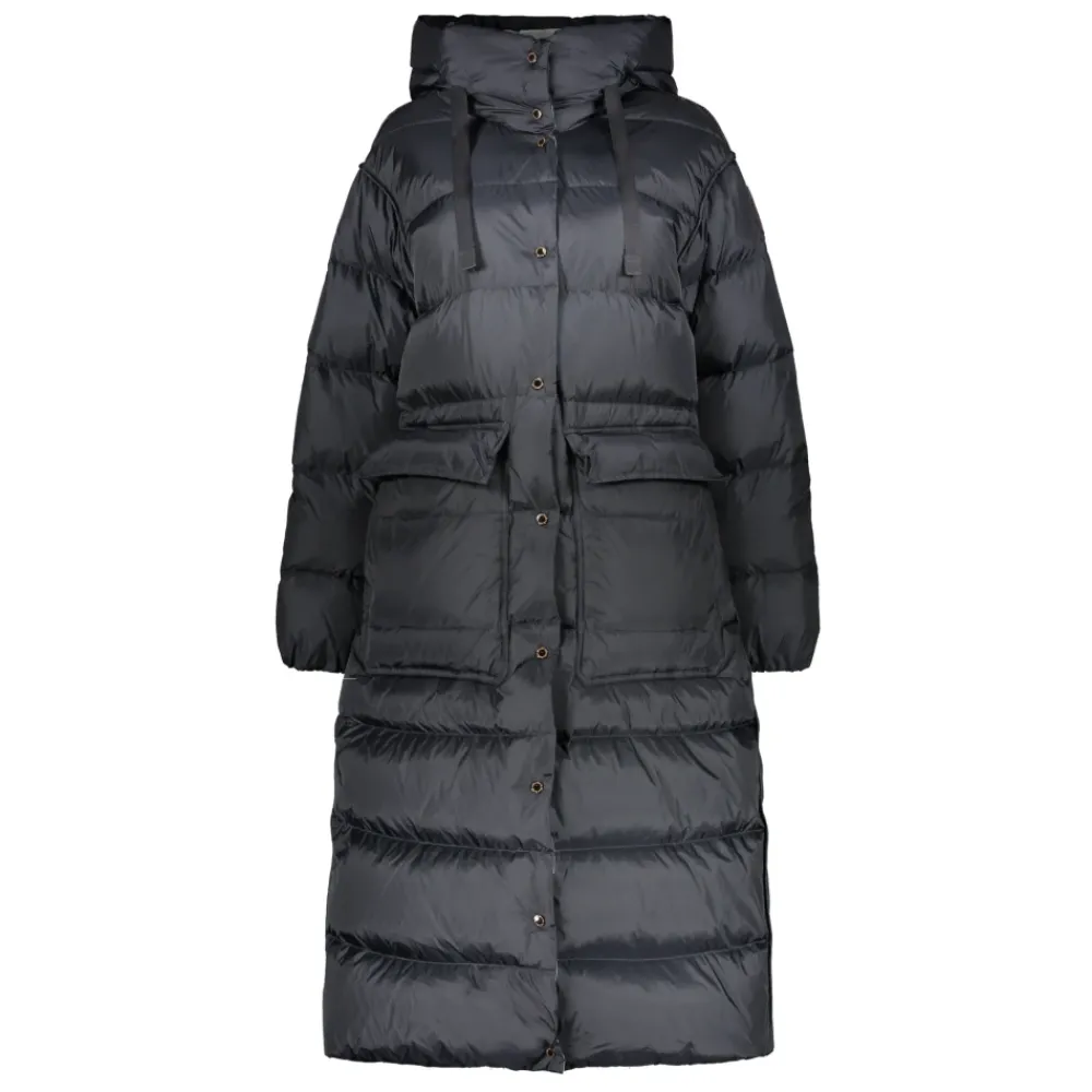 DAMES Parajumpers Omkeerbare Lange Gewatteerde Jas met Capuchon