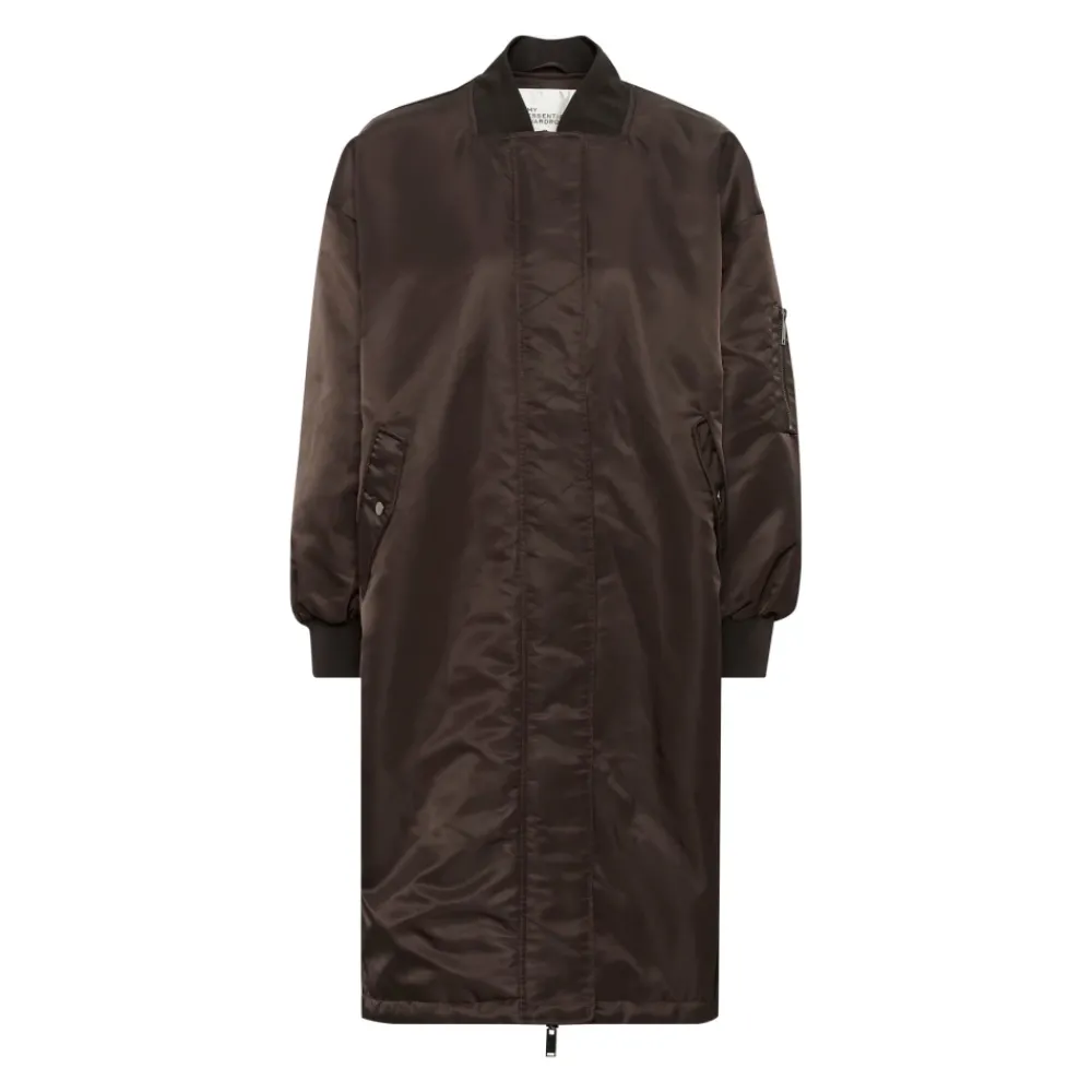 DAMES My Essential Wardrobe Omkeerbare Lange Jas Espresso