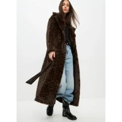 DAMES Cesare Gaspari Trenchcoats & Mantels^Omkeerbare Lange Winterjas van Imitatiebont