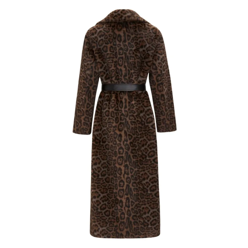 DAMES Cesare Gaspari Trenchcoats & Mantels^Omkeerbare Lange Winterjas van Imitatiebont