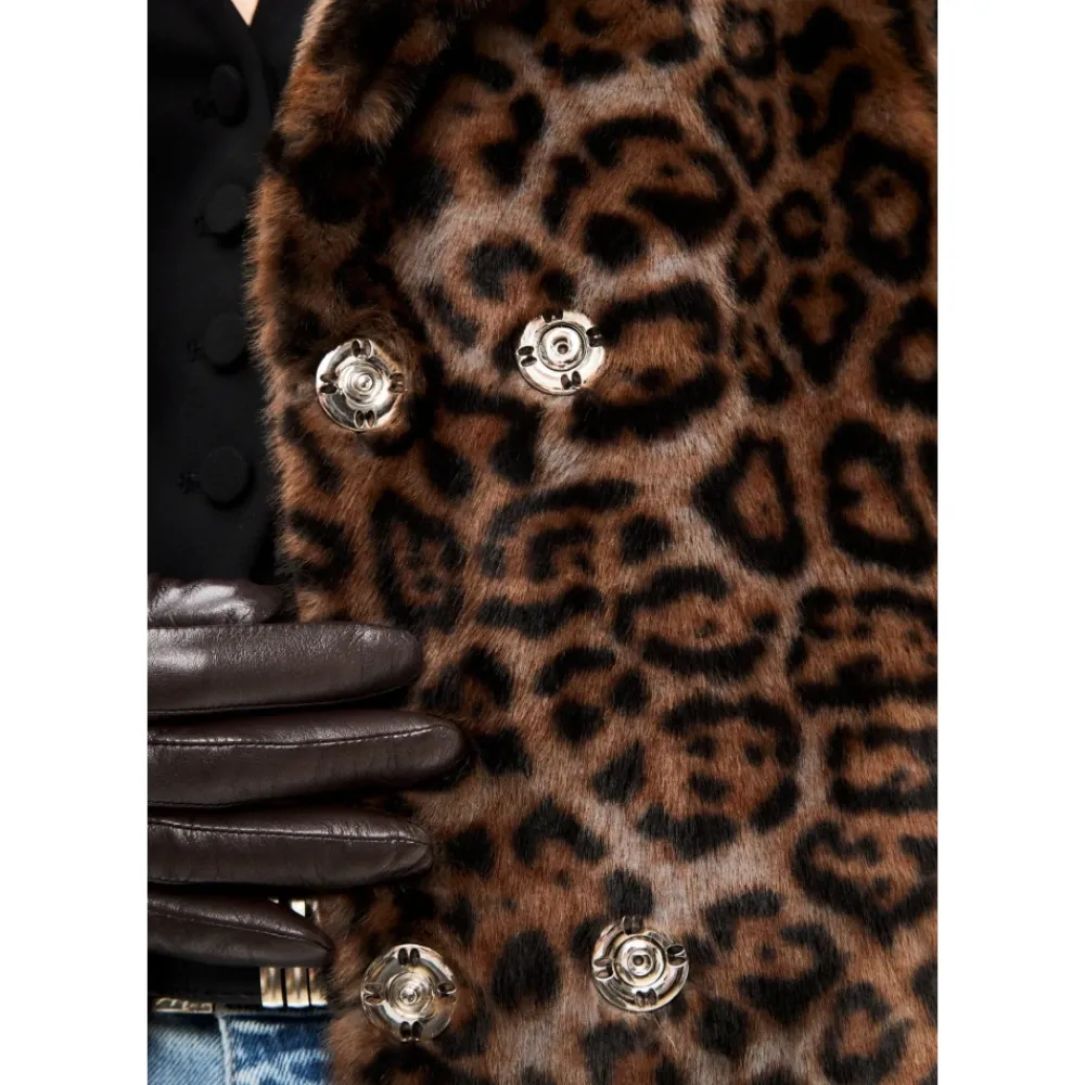 DAMES Cesare Gaspari Trenchcoats & Mantels^Omkeerbare Lange Winterjas van Imitatiebont