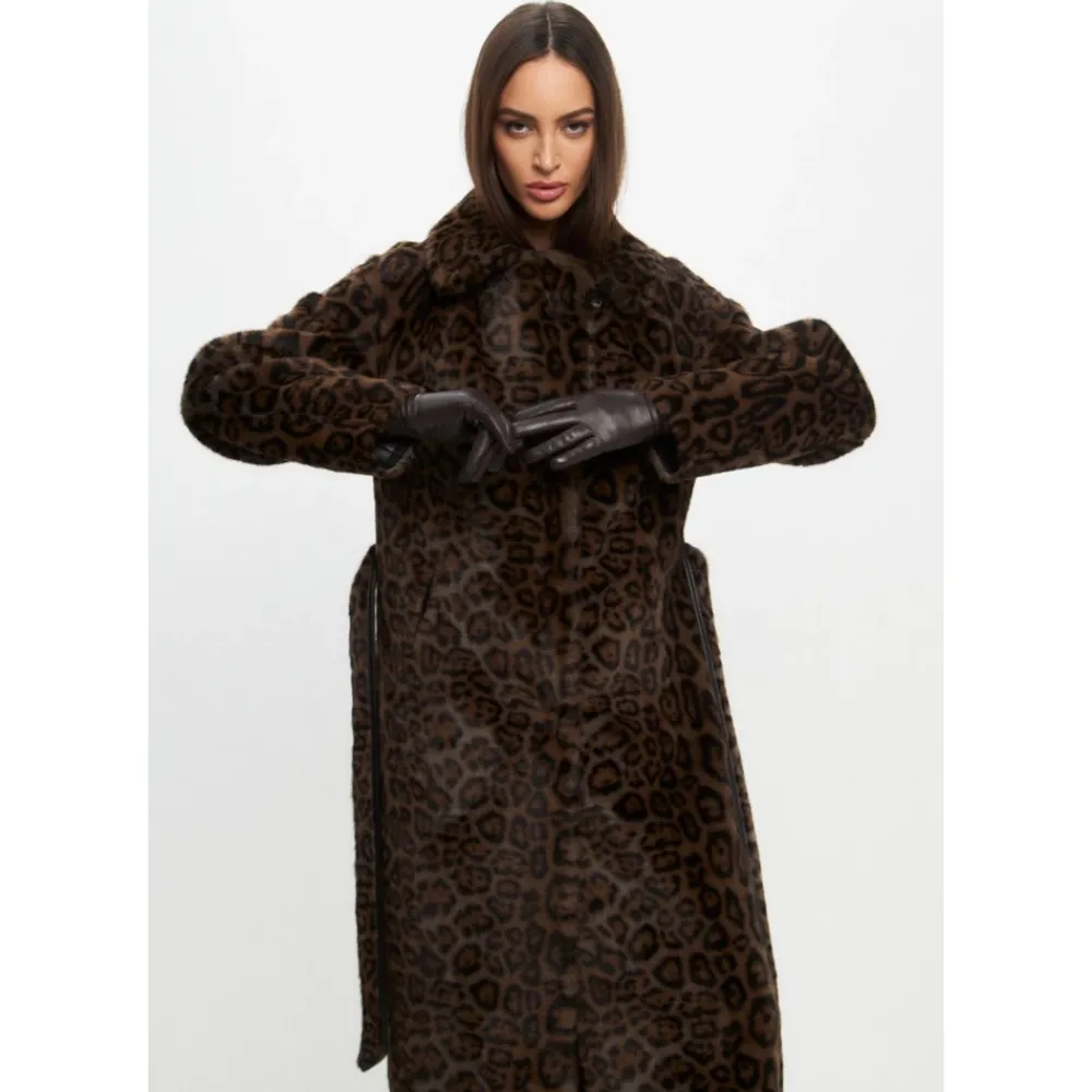 DAMES Cesare Gaspari Trenchcoats & Mantels^Omkeerbare Lange Winterjas van Imitatiebont