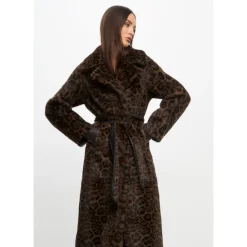 DAMES Cesare Gaspari Trenchcoats & Mantels^Omkeerbare Lange Winterjas van Imitatiebont