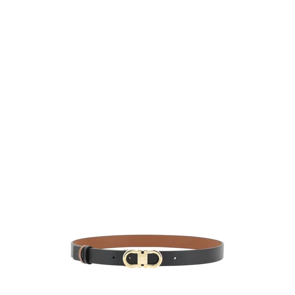 DAMES Ferragamo Riemen^Omkeerbare leren riem met Gancini-gesp