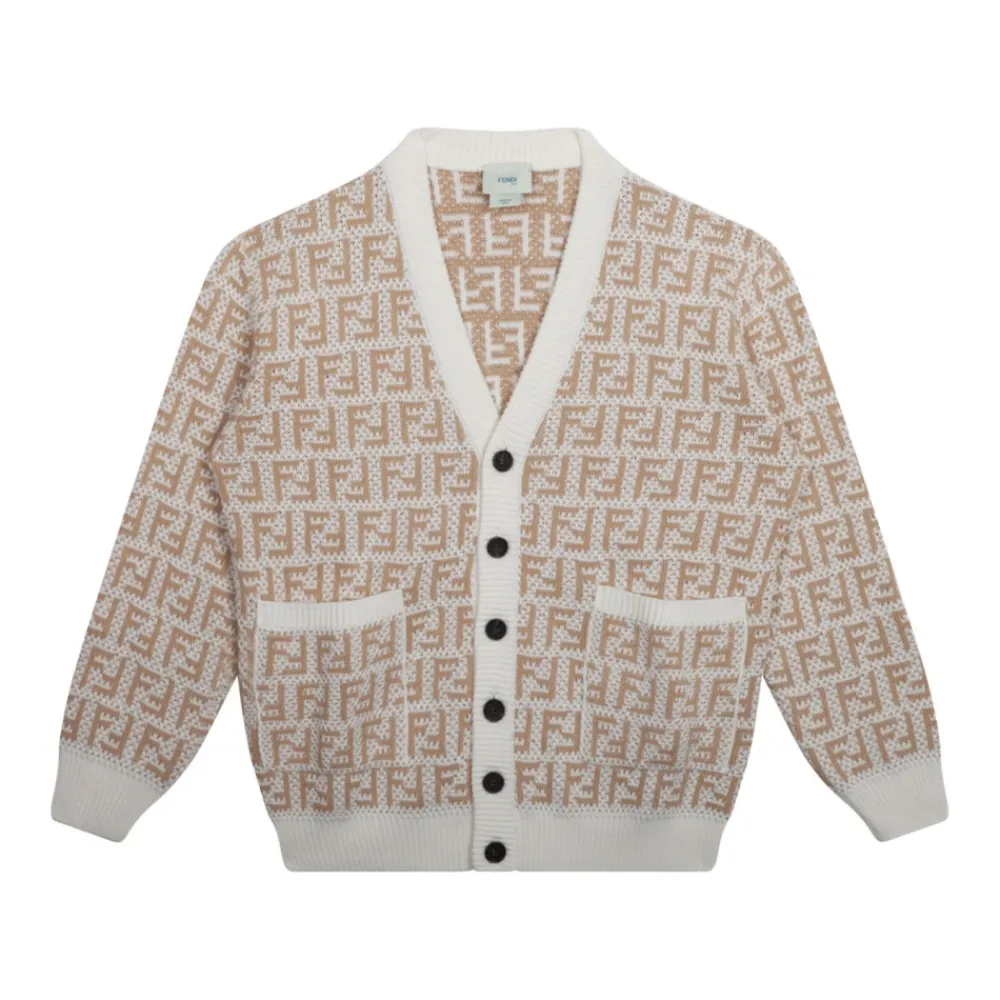 Fendi Bovenkleding^Openwork Logo Cardigan