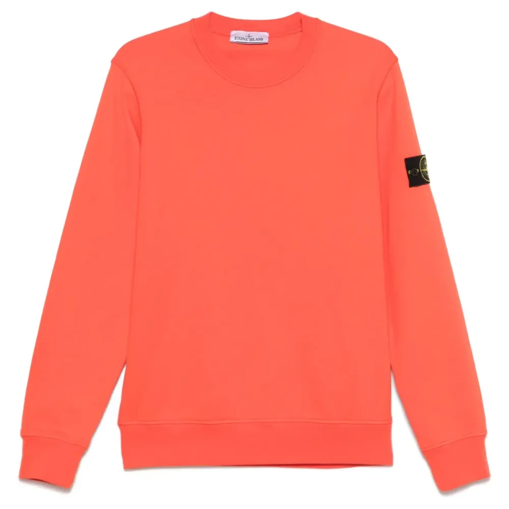 Heren Stone Island Truien & Vesten^Crew-neck Katoen Fleece Sweater