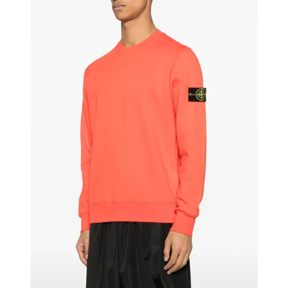 Heren Stone Island Truien & Vesten^Crew-neck Katoen Fleece Sweater