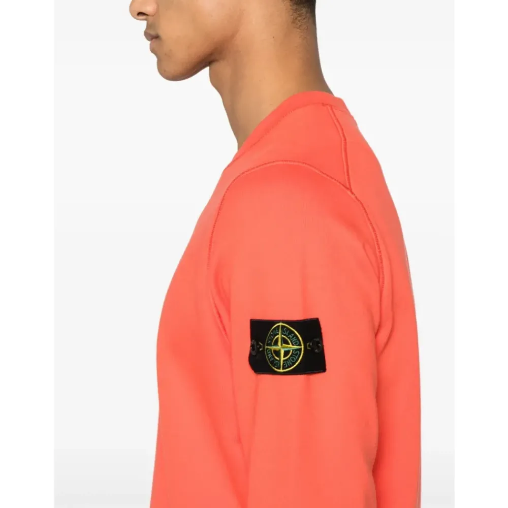 Heren Stone Island Truien & Vesten^Crew-neck Katoen Fleece Sweater