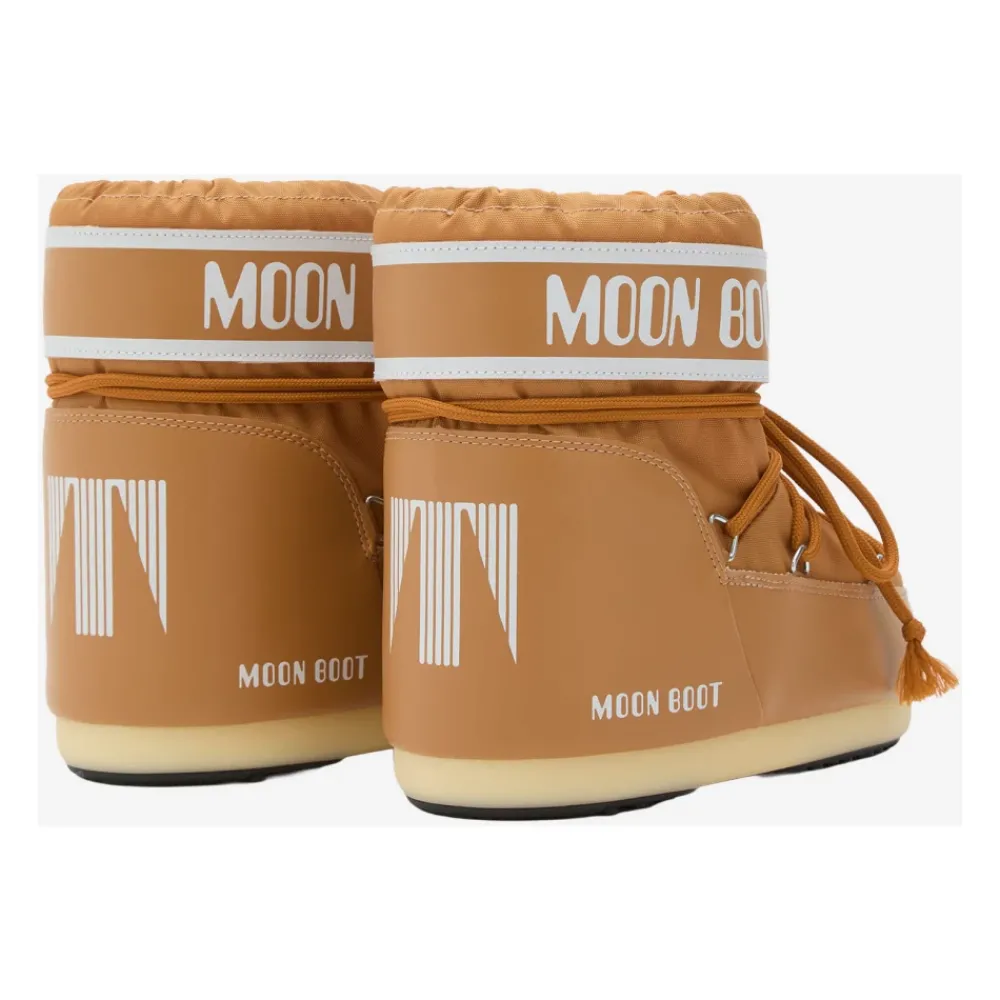 Heren Moon Boot Oranje Nylon Veterschoenen Enkellaarzen