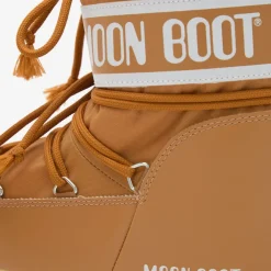 Heren Moon Boot Oranje Nylon Veterschoenen Enkellaarzen