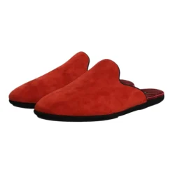 Heren Dolce & Gabbana Pantoffels^Oranje Velvet Slides Leren Zool