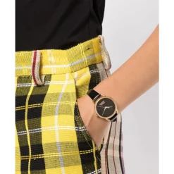 DAMES Vivienne Westwood Orb Logo Quartz Horloge Leer