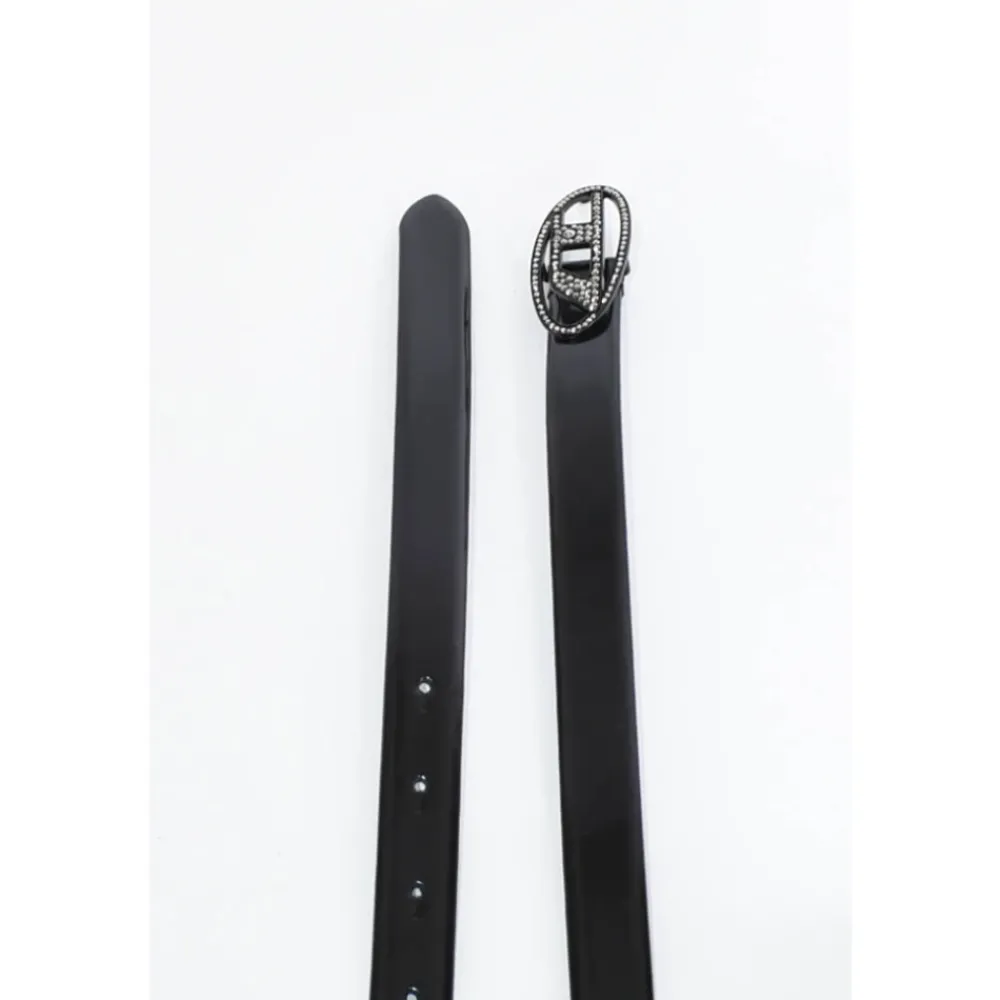 Heren Diesel Oval D Logo Strass Riem