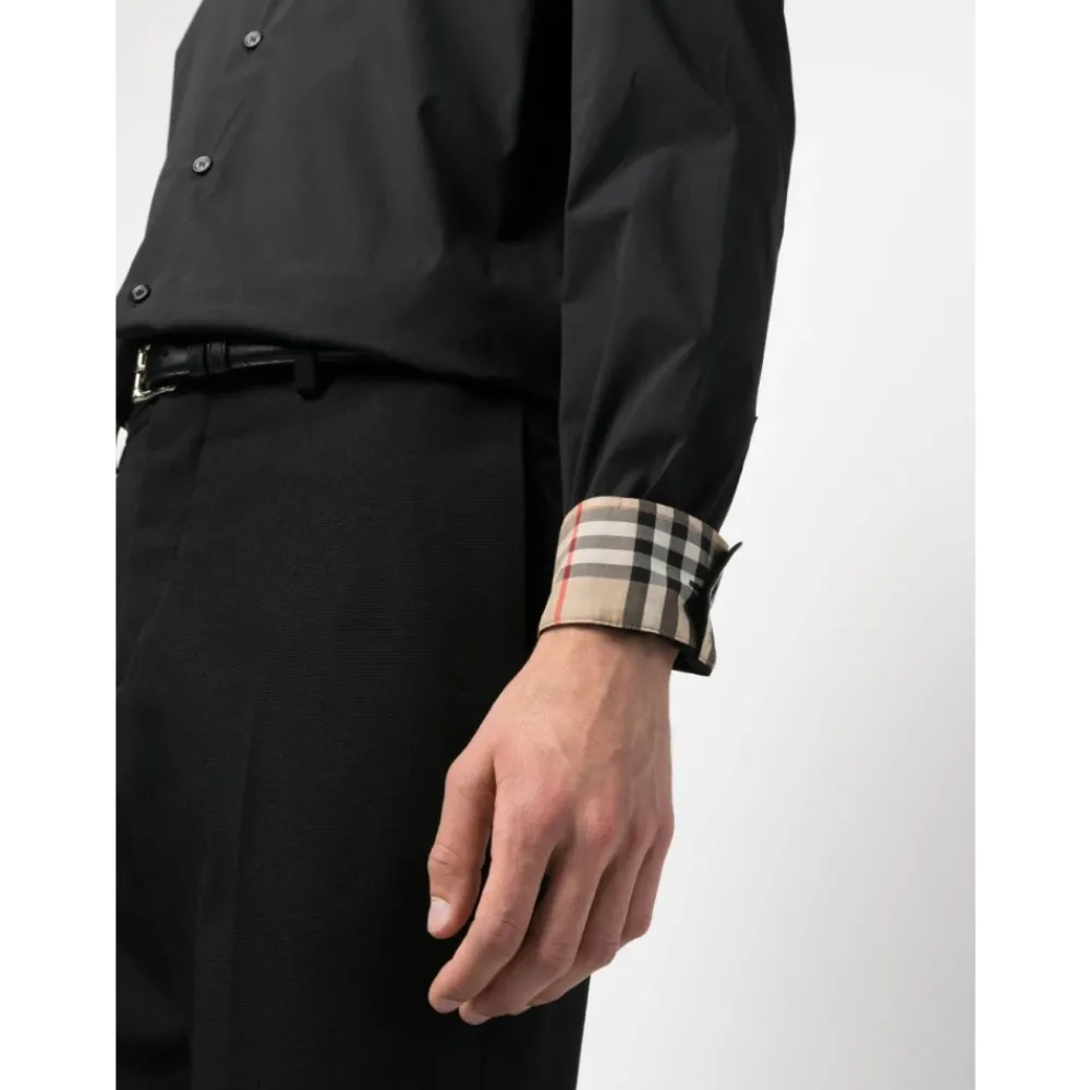 Heren Burberry Overhemden^Overhemd met Monogrammotief