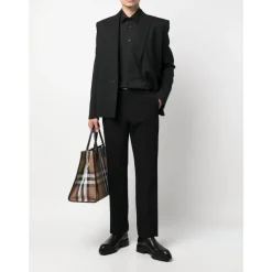 Heren Burberry Overhemden^Overhemd met Monogrammotief