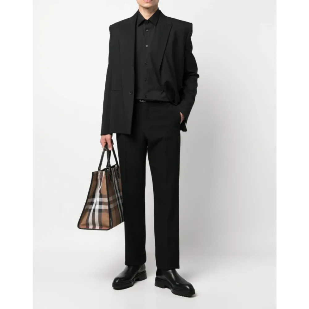 Heren Burberry Overhemden^Overhemd met Monogrammotief