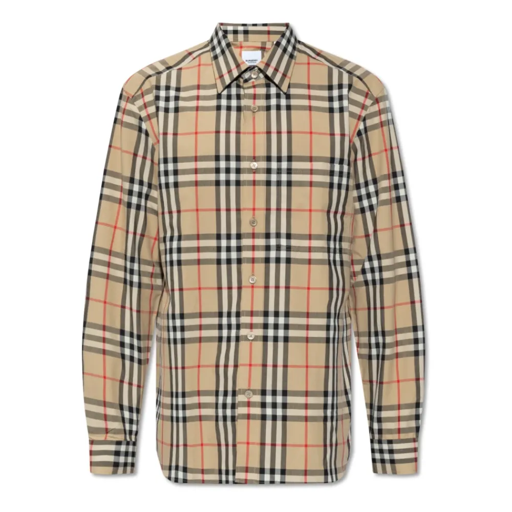 Heren Burberry Overhemd met Nova Check patroon