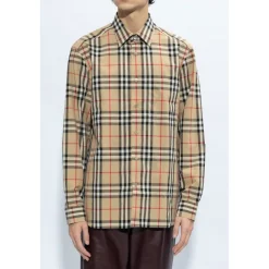 Heren Burberry Overhemd met Nova Check patroon