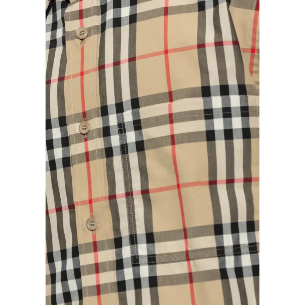 Heren Burberry Overhemd met Nova Check patroon