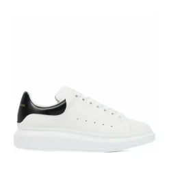 Heren Alexander McQueen Oversized White/Black Low-Top Sneakers