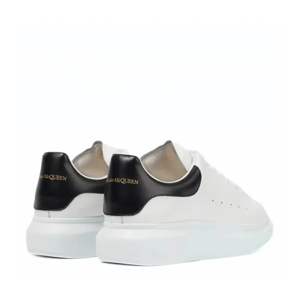 Heren Alexander McQueen Oversized White/Black Low-Top Sneakers