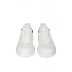 Heren Alexander McQueen Oversized White/Black Low-Top Sneakers