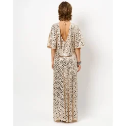 DAMES Dante 6 Blouses^Paillet gedrapeerde top Avy in Zilver