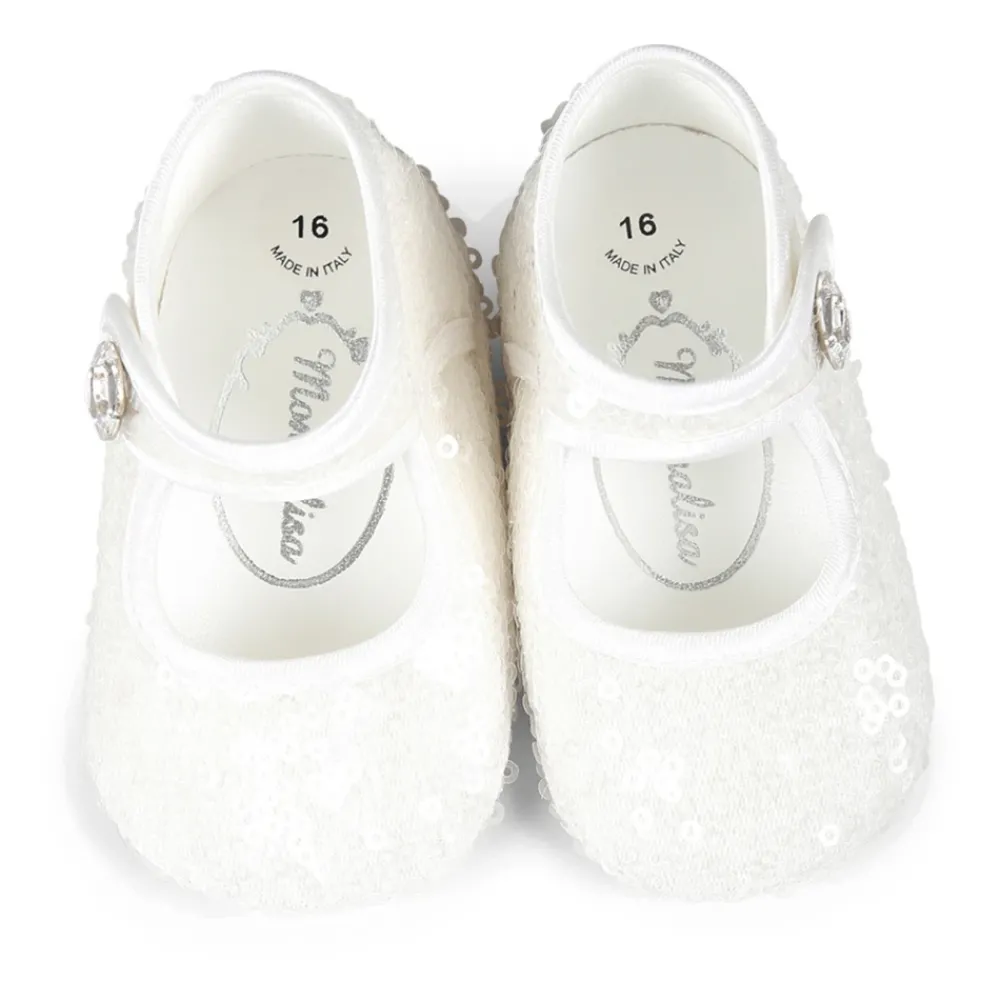 Monnalisa Ballerina'S^Pailletten Ballerina's met Enkelband