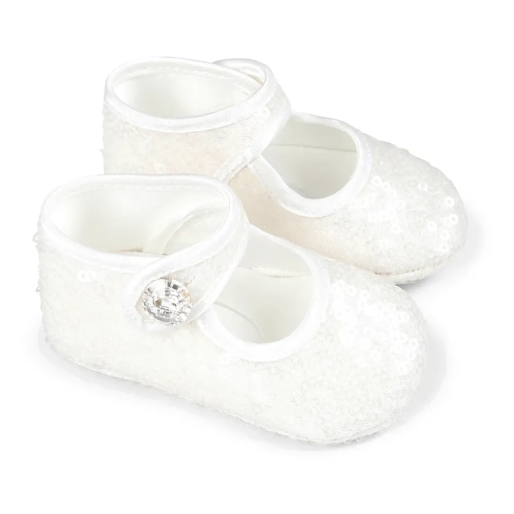 Monnalisa Ballerina'S^Pailletten Ballerina's met Enkelband