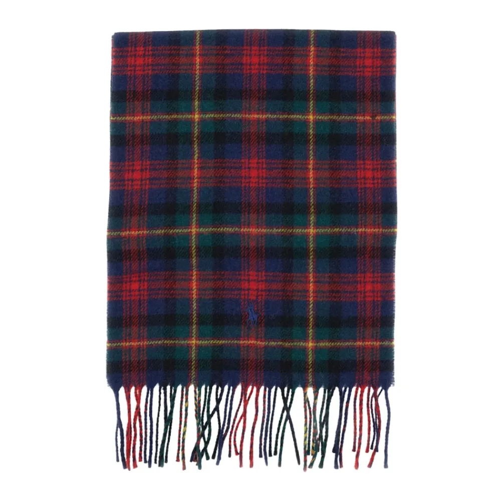 Heren Polo Ralph Lauren Sjaals^Patchwork Plaid Sjaal van Wolmix
