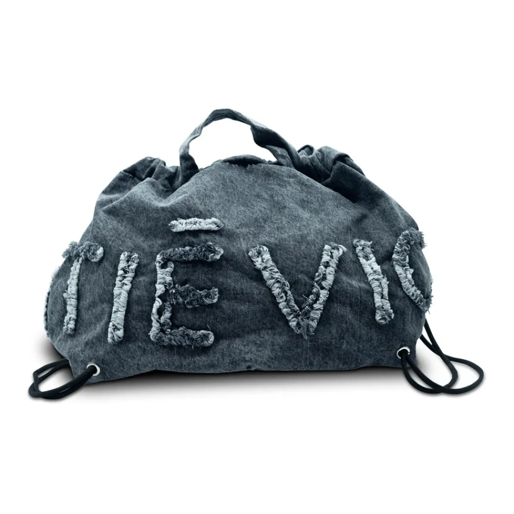 DAMES Vic Matié Penelope Grote zwarte rugzak met logo