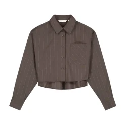 DAMES Olaf Hussein Pinstripe Cropped Shirt