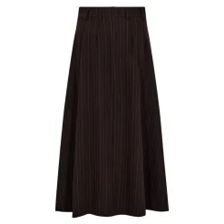 DAMES Co'Couture Pinstripe Plooirok in Donker