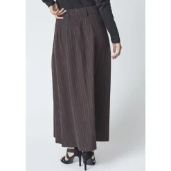 DAMES Co'Couture Pinstripe Plooirok in Donker