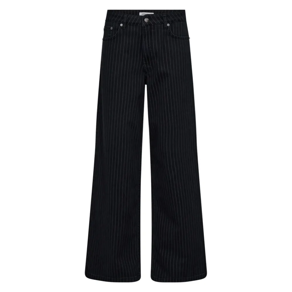 DAMES Co'Couture Pinstripe Wijde Pijpen Jeans