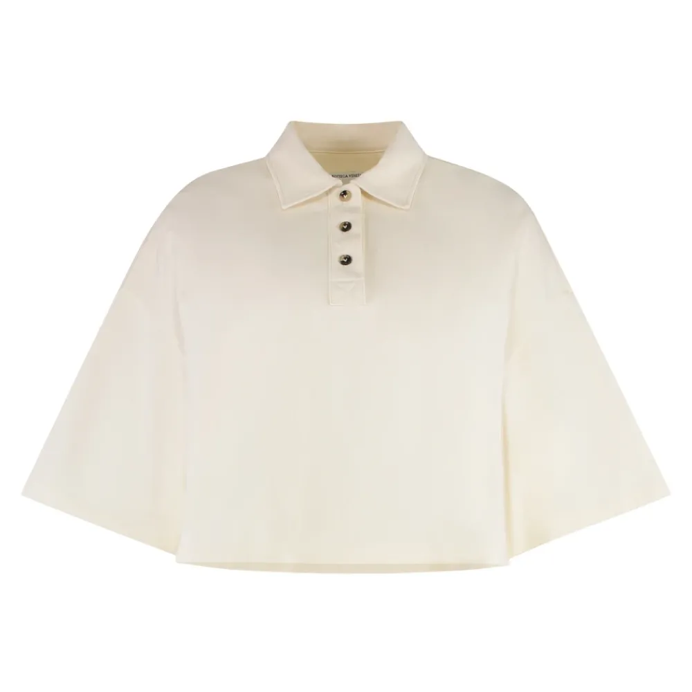 DAMES Bottega Veneta Piqué Polo Shirt van katoen