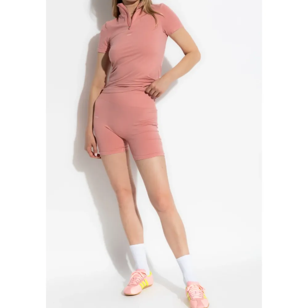 PANGAIA Plant-Stretch Zipped Short Sleeve Top