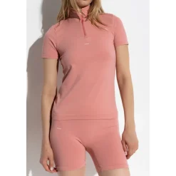 PANGAIA Plant-Stretch Zipped Short Sleeve Top