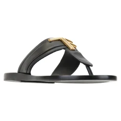 DAMES Tom Ford Slippers^Platte leren sandalen met gouden details