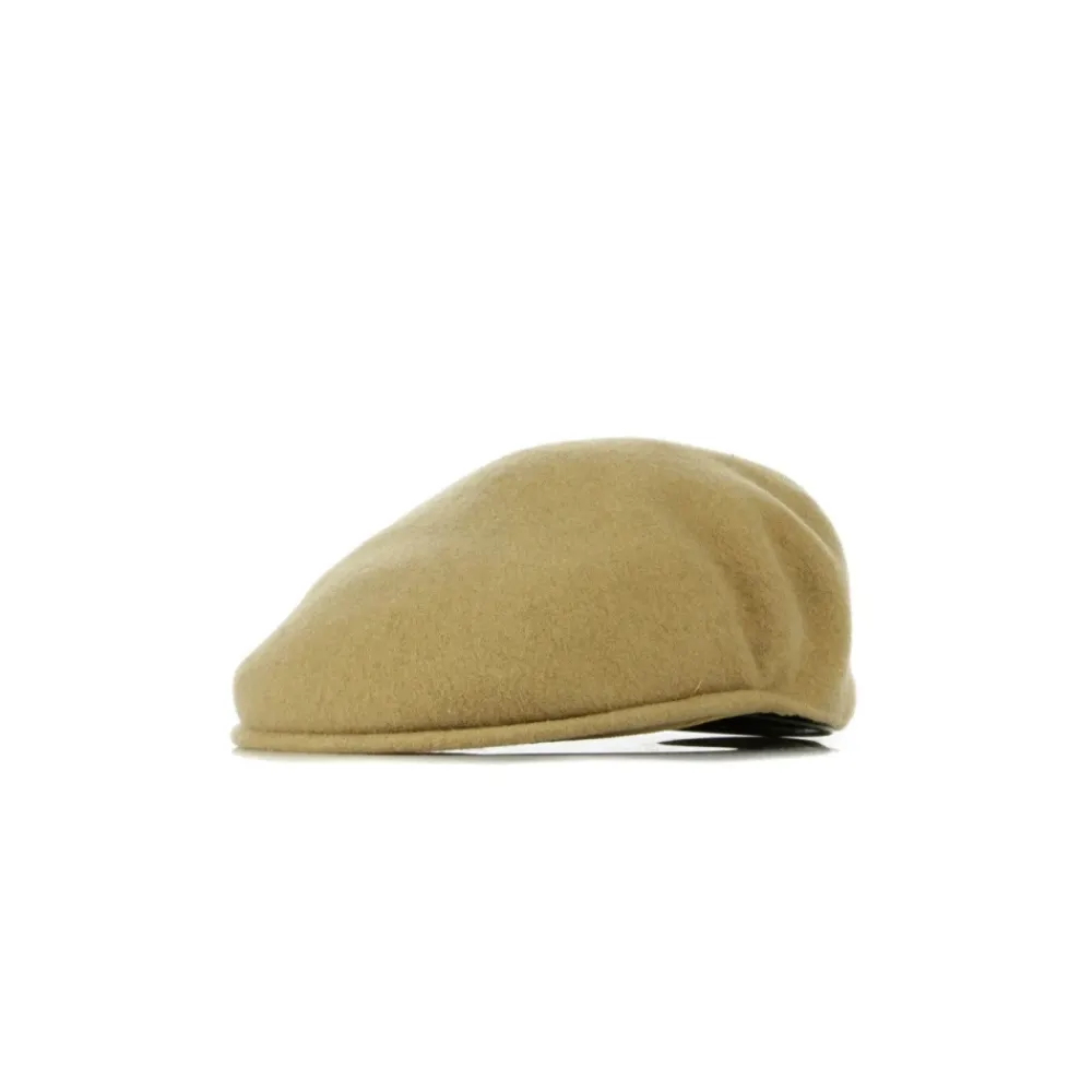 Heren Kangol Platte Pet Kamelenwol Geborduurd Logo