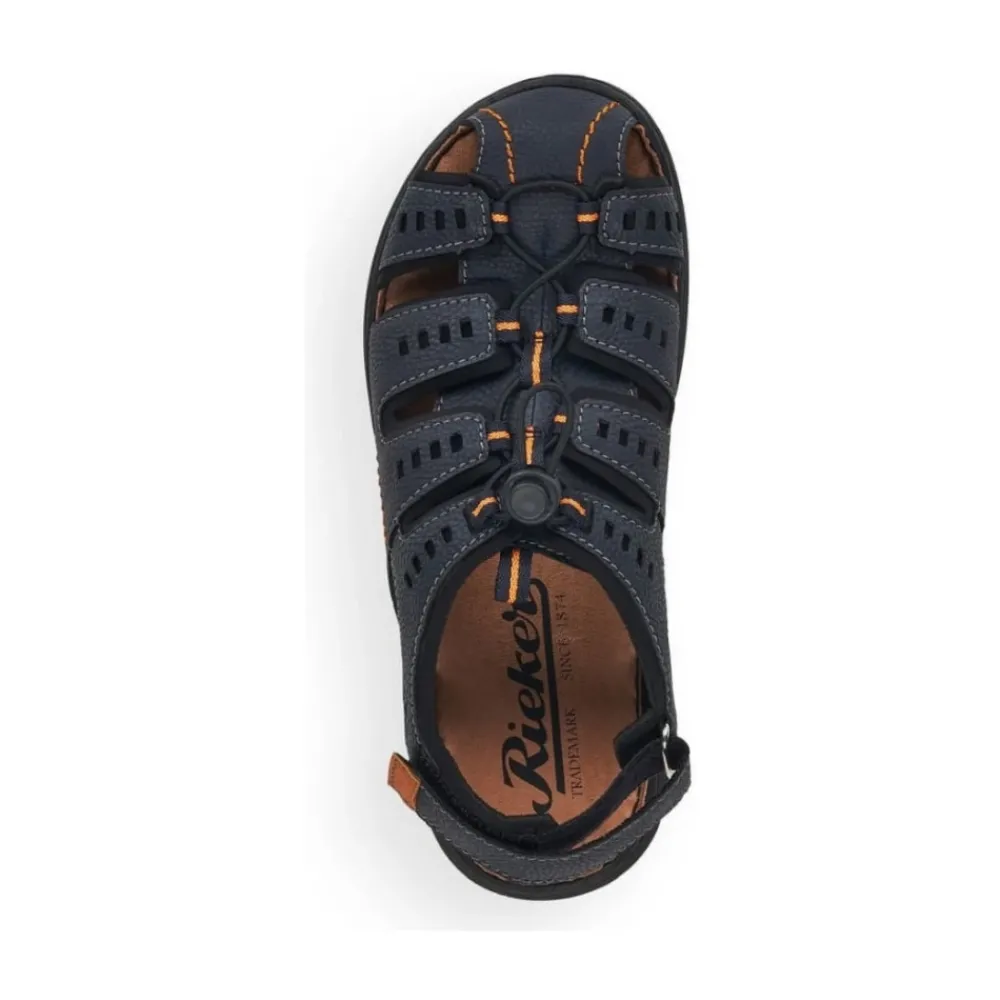 Heren Rieker Sandalen^Platte sandalen